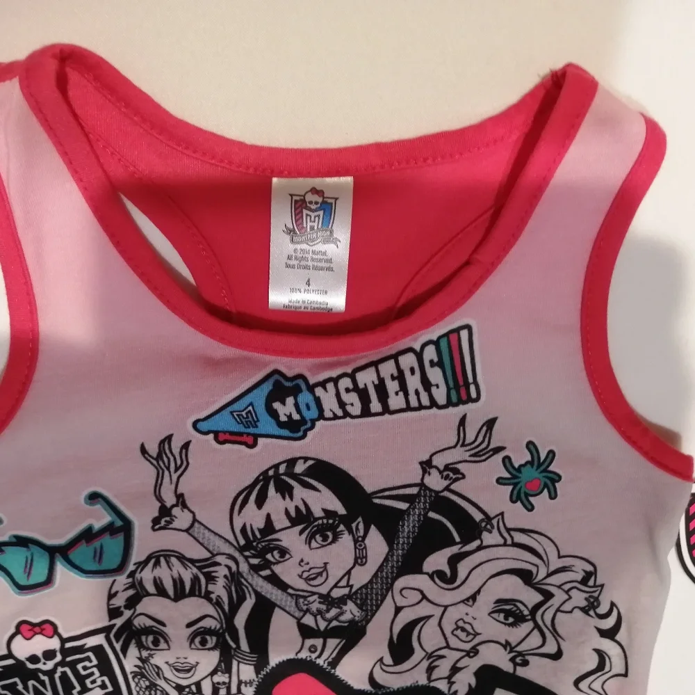 Monster High Girls Two-piece Pajama Set NWT Size 4 - Picture 8 of 9